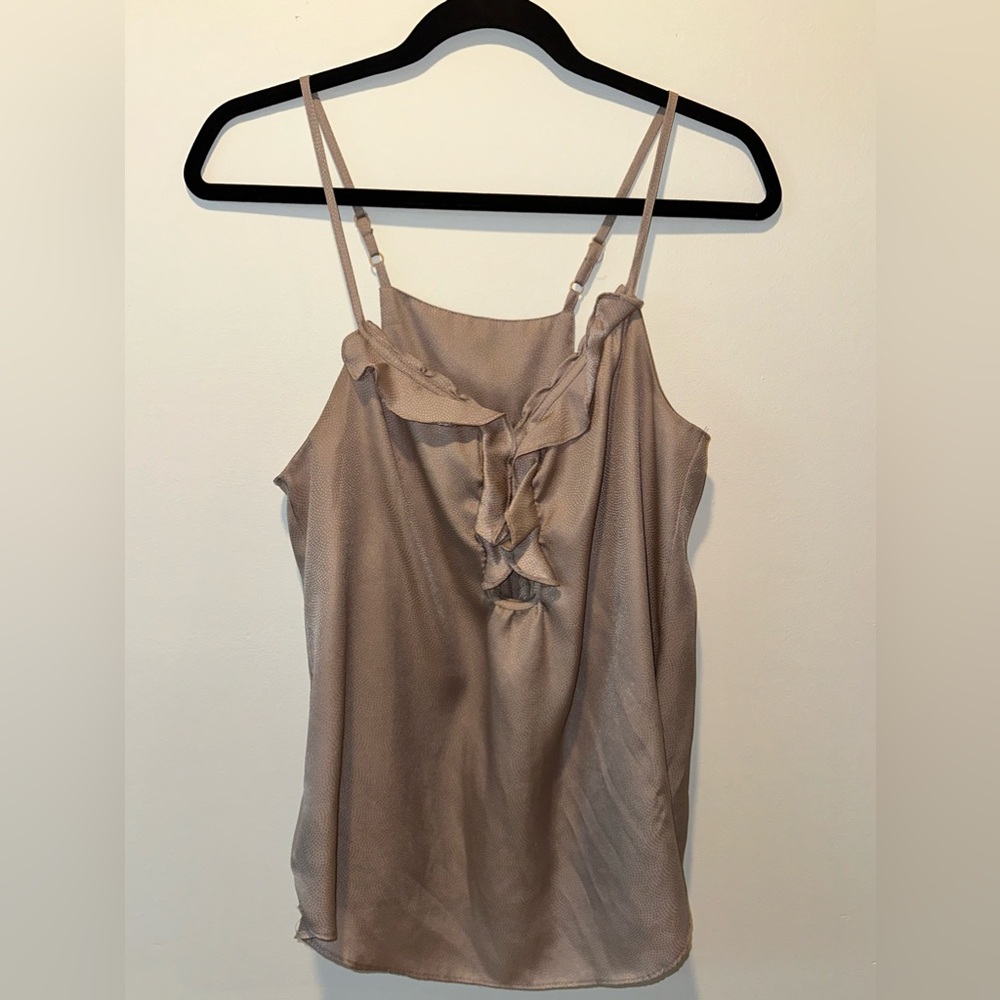 Tan tank top, flowy tan small